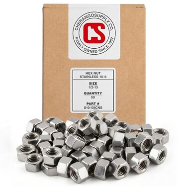 Chenango Supply 1/2-13 Stainless Steel Hex Nuts