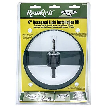 Disston E0101682 6-3/8 Clamshelled RemGrit Carbide Grit Recessed Light Installation Kits 152mm