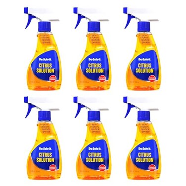 De-Solv-It Citrus Solution, OdorStain Remover for Cloth 12.6 oz, 6 Pack