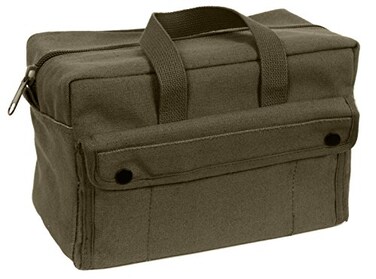 Rothco GI Style Mechanics Tool Bag, Heavy-Duty Canvas Tool Storage, Olive Drab