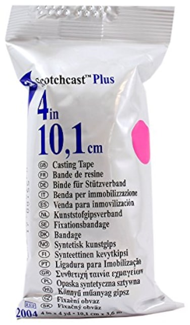 Scotchcast 3m 82004X ScotchCast Plus Casting Tape 4" x 4 Yards - Pink - 1 Roll