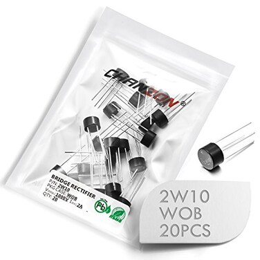 Chanzon 20pcs 2W10 Bridge Rectifier Diode 2A 1000V WOB