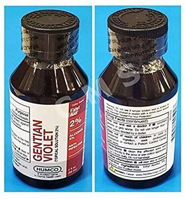 Humco Gentian Violet Topical Solution 1% Liquid, 2 oz.