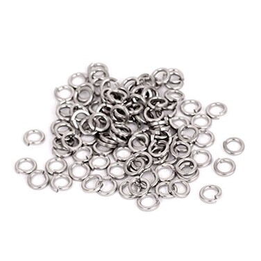 uxcell M4 304 Stainless Steel Split Lock Spring Washers Screw Gasket 100pcs