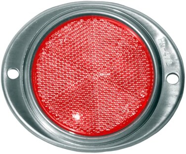 Perterson Peterson Manufacturing V472R Red 3" Aluminum Oval Reflector
