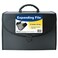 C-Line 21-Pocket Poly Expanding File with Handle, Includes Tabs, Locking Closure, Legal Size, Black ,58320, Traditional