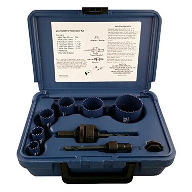 Disston E0103112 Boxed Blu-MOL Bi-Metal Hole Saw Kits, 9-Piece Locksmith's Kit