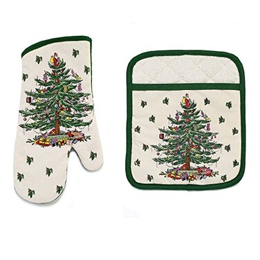 Spode - Holiday Oven MittPot Holder Set, 2 Piece Set