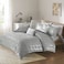 Intelligent Design Grey/Silver Metallic Print Cal King Comforter Set, 5pc