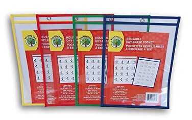 Teaching Tree Reusable Dry Erase Pockets