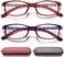 EYEURL Reading Glasses for Women 2Pack Men Blue Light Blocking Glasses1.0