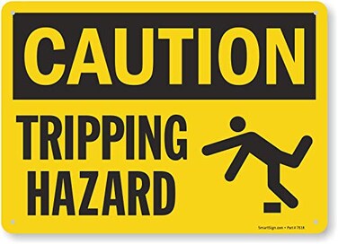 SmartSign "Caution - Tripping Hazard" Sign10" x 14" Plastic