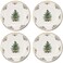 Spode Christmas Tree Gold Dinner Plates, Set of 4 - Holiday Serving Plates