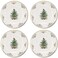 Spode Christmas Tree Gold Dinner Plates, Set of 4 - Holiday Serving Plates