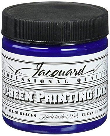 Jacquard Professional Screen Print Ink, Water-Soluable, 4oz Jar, Blue ,111