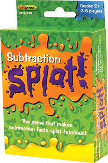 Edupress Math Splat„Game: Subtraction Grades 2,EP63760, 3.5 H x 5.625 L x 2.25 W
