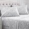 Mellanni Iconic 4-Piece Microfiber Sheet Set ,Queen, Paisley Gray