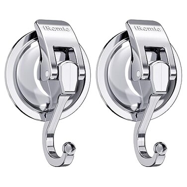iRomic Heavy Duty Vacuum Suction Cup Hooks ,2PackSpecialized for KitchenBathroomRestroom Organization, by