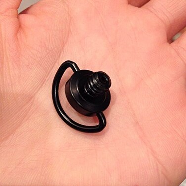 LZYDD D-Ring for Logitech Ultimate Ears BLAST ,1 Pack, Black Oxide, Steel, Flat Head, Fine Thread, UNC
