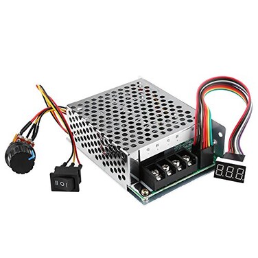 Hilitand DC Motor Speed Controller, DC10V-55V PWM Reversible Motor Controller Switch with Digital Display