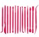 yueton 14pcs Set Plastic Crafts Clay Modeling Tool for Shaping and Sculpting ,Hot Pink