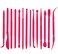 yueton 14pcs Set Plastic Crafts Clay Modeling Tool for Shaping and Sculpting ,Hot Pink