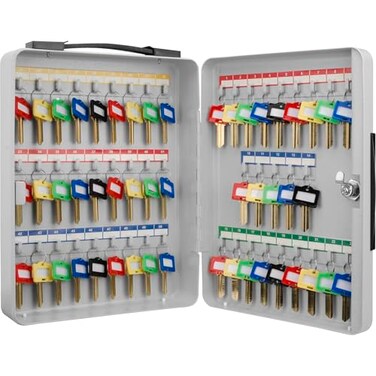 Barska CB12948 Key Lock 50 Position Portable Key Cabinet Lock Box Grey, One Size
