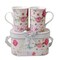 Lightahead Elegant Bone China Two Coffee Mugs set in floral design