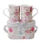 Lightahead Elegant Bone China Two Coffee Mugs set in floral design