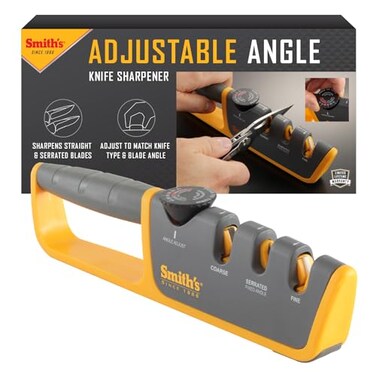 Smith's Smiths Adjustable Manual Knife Sharpener Gray/Yellow S-50264