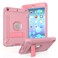 MAKEIT CASE iPad mini Case, iPad mini 3 Case Heavy Duty Hybrid Shockproof Protective Silicone and PC Hard Case Full-Body Rugged Protective Case with Kickstand for iPad mini 1/2/3