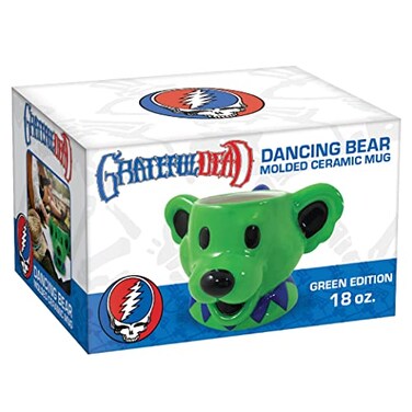 ICUP Grateful Dead Dancing Bear Head 18 oz Green Molded Ceramic Mug