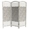 Red Lantern 4 ft. Short Recycled Newspaper Folding Screen - 3 Panels