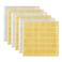 DII Basic Terry Collection Windowpane Dishcloth Set, 12x12, Yellow, 6 Piece