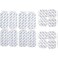 axion 16 Adhesive Electrodes TENS Unit Electrode Pads Mix Set - 8 Square 2x2'' and 8 Rectangular 4x2''