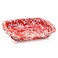 Golden Rabbit Enamelware Baking Pan, 3 quart, Red Swirl