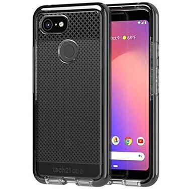 Tech21 Evo Check Protective Case with Drop Protection for Google Pixel 3 - Smokey/Black
