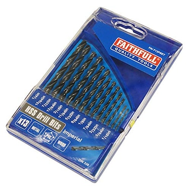 Faithfull 13pc High Speed Steel Drill Set 1/16-1/4x1/64