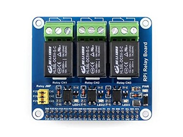 Waveshare Expansion Board Power Relay Board Module Kit Compatible with Raspberry Pi 3 2 AB2B 3B,Remote Control Make Home Appliances Intelligent