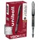 uni-ball Vision Elite Rollerball Pens Fine Point Micro Tip, 0.5mm, Black, 12 Pack