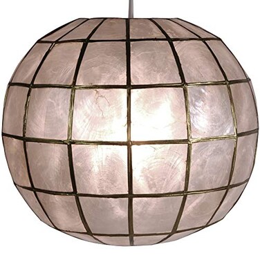 Red Lantern Princess Capiz Hanging Lamp
