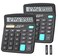BESTWYA Calculator, Dual Power Handheld Desk Calculator with 12 Digit Large LCD Display Big Sensitive Button ,Black, Pack of 2