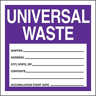 AccuformNMC MHZW17EVL Adhesive-Poly Hazardous Waste Label