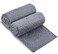 JML Microfiber Bath Towels Set of 2, 30" x 60", Grey Diamond