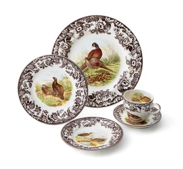 Spode Woodland 5 Piece Place Setting, Pheasant