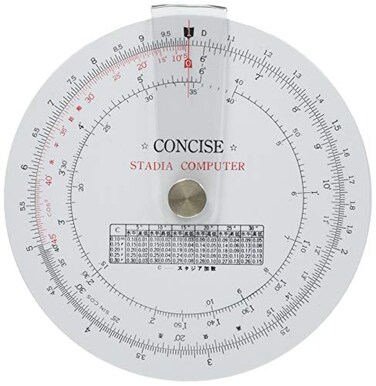 Concise 100850 Stadium Ruler Circular Calculator