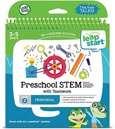 LeapFrog LeapStart Pre-Kindergarten Activity Book: Pre-K STEM ,Science, Technology, Engineering, Mathand Teamwork ,Requires LeapStart System