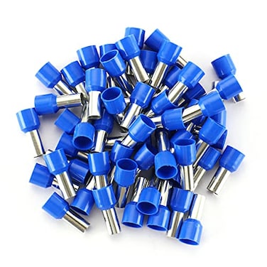BAOMAIN 100Pcs 6 AWG Insulated Wire Ferrules Blue Crimp Terminal E16-12