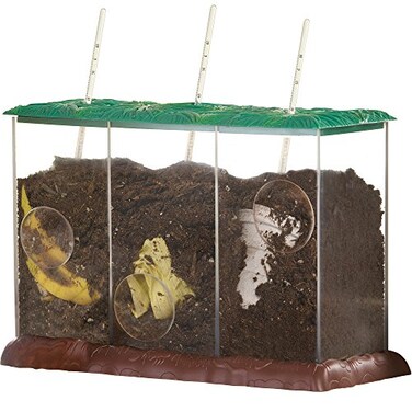Educational Insights See-Through Compost Container - STEM Kits for Kids, Homeschool or Classroom Earth Science Kit, Practice ObservationLearn about Nature, Science Experiments for Kids Ages 4