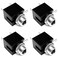 CESS 3.5mm Mono TS Female Panel Mount Socket, Black, 4 Pack